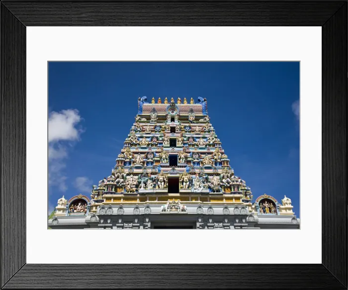Framed Print : Seychelles, Mahe Island, Victoria, Hindu Temple