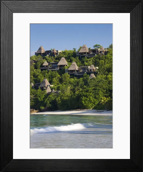 Framed Print : Seychelles, Mahe Island, Anse Boileau, bungalows of the Maia Luxury Resort and Spa Framed Print : Seychelles, Mahe Island, Anse Boileau, bungalows of the Maia Luxury Resort and Spa