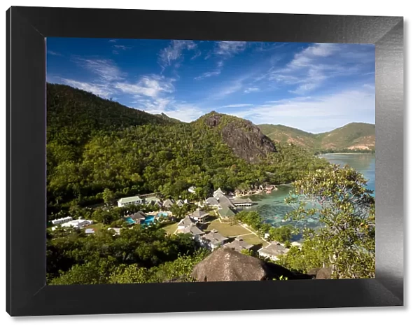Seychelles, Praslin Island, Anse Volbert, La Reserve Hotel overview