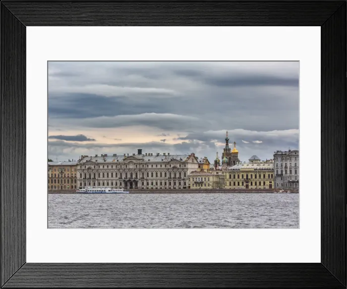 Framed Print : Cityscape over Neva river, Saint Petersburg, Russia Framed Print : Cityscape over Neva river, Saint Petersburg, Russia