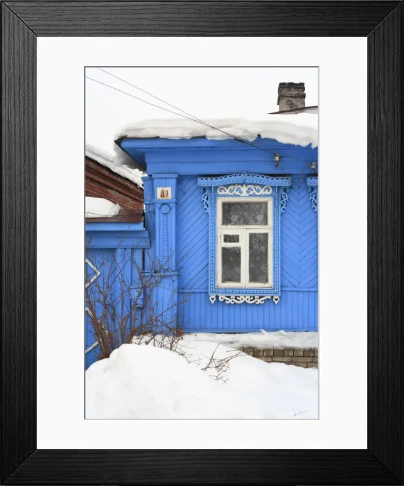 Framed Print : Rural wooden house, Vladimir region, Russia Framed Print : Rural wooden house, Vladimir region, Russia