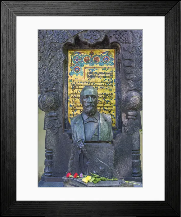 Framed Print : Grave of composer Alexander Borodin, Tikhvin Cemetery, Alexander Nevsky Lavra, Saint Framed Print : Grave of composer Alexander Borodin, Tikhvin Cemetery, Alexander Nevsky Lavra, Saint
