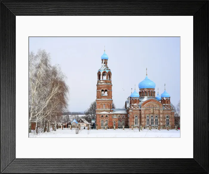 Framed Print : 19 cent. church, Smoldeyarovo, Tatarstan, Russia Framed Print : 19 cent. church, Smoldeyarovo, Tatarstan, Russia