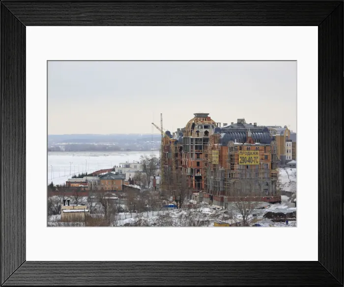 Framed Print : Construction of new houses, Kazan, Tatarstan, Russia Framed Print : Construction of new houses, Kazan, Tatarstan, Russia