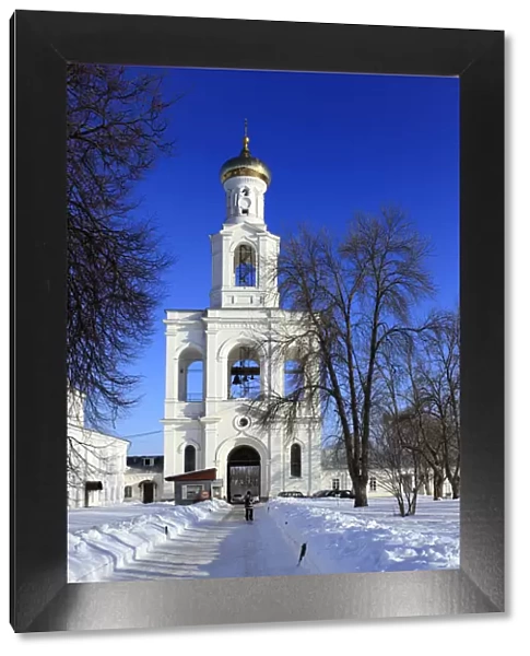 Bell tower of St. Georges (Yuriev) monastery, Veliky Novgorod, Novgorod region