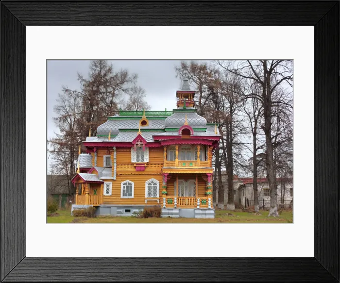 Framed Print : Bugrovs wooden house (1880s), Volodarsk, Nizhny Novgorod region, Russia Framed Print : Bugrovs wooden house (1880s), Volodarsk, Nizhny Novgorod region, Russia