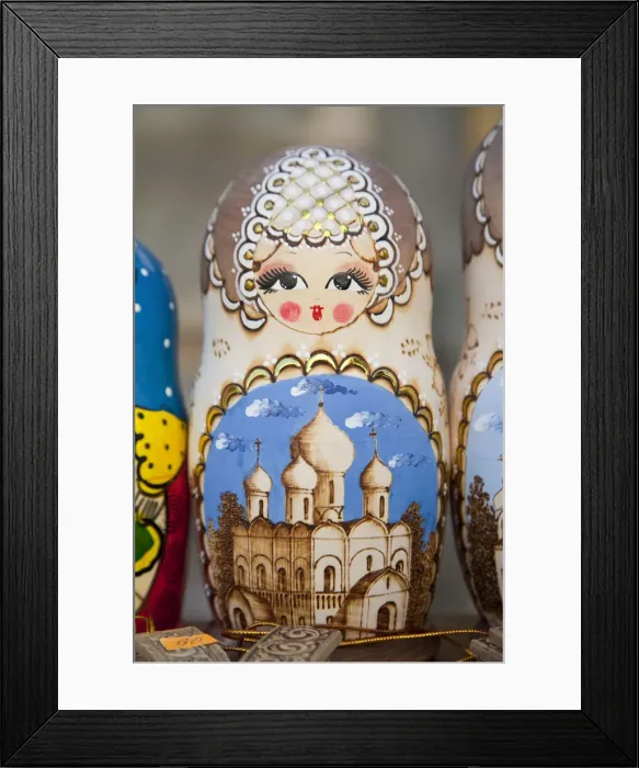 Framed Print : Russia, The Golden Ring, Suzdal, Russian dolls Framed Print : Russia, The Golden Ring, Suzdal, Russian dolls