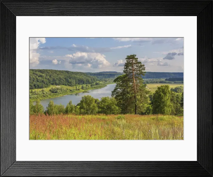Framed Print : View to Oka river, Aleksin, Tula region, Russia