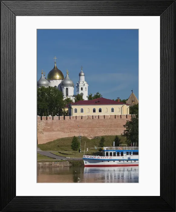 Framed Print : Russia, Novgorod Oblast, Veliky Novgorod, Novgorod Kremlin, view from the Volkhov River Framed Print : Russia, Novgorod Oblast, Veliky Novgorod, Novgorod Kremlin, view from the Volkhov River