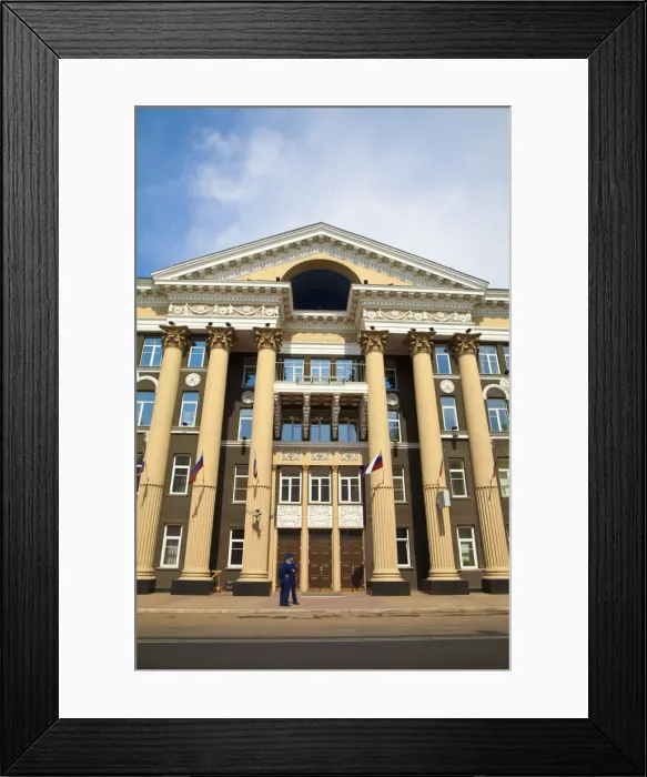 Framed Print : Russia, Irkutsk, Building of Eastern Siberian Railroad Framed Print : Russia, Irkutsk, Building of Eastern Siberian Railroad