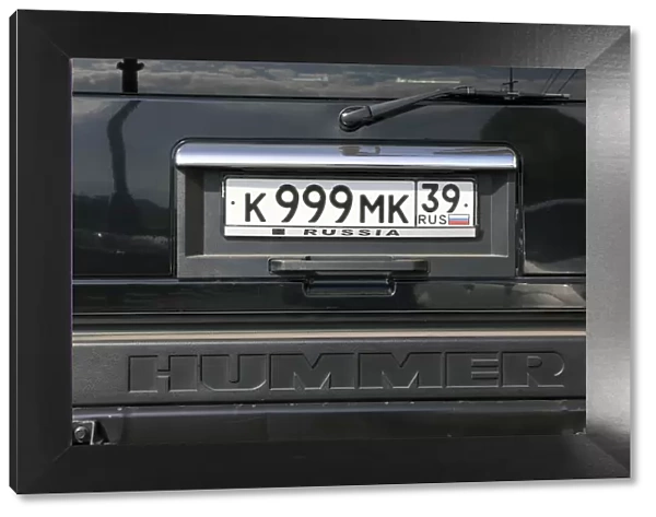 Russia, Kaliningrad, Russian number plate