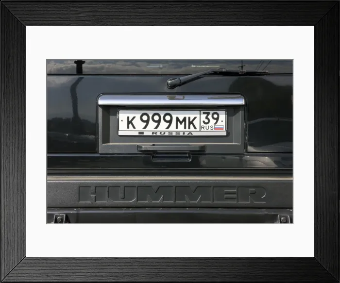 Framed Print : Russia, Kaliningrad, Russian number plate Framed Print : Russia, Kaliningrad, Russian number plate