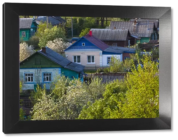 Russia, Yaroslavl Oblast, Golden Ring, Pereslavl-Zalessky, elevated town view