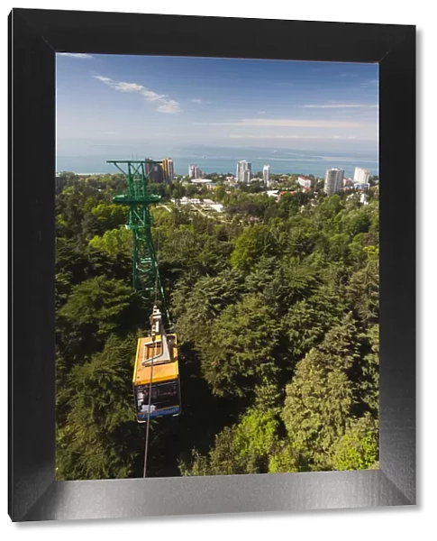 Russia, Black Sea Coast, Sochi, elevated city view from the Arboretum Park cable car