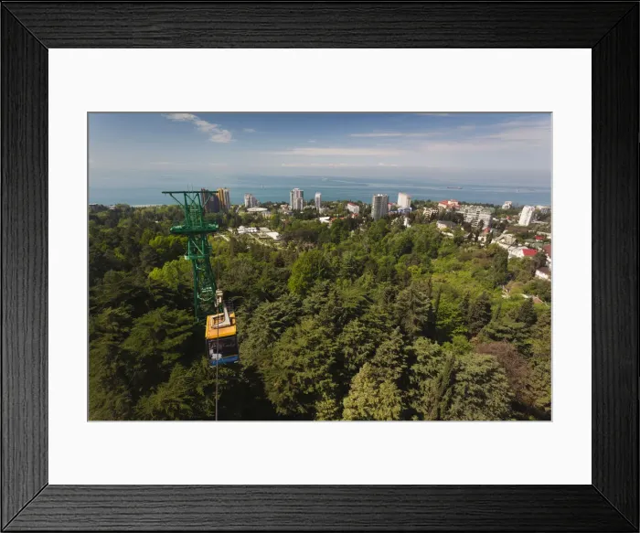 Framed Print : Russia, Black Sea Coast, Sochi, elevated city view from the Arboretum Park cable car Framed Print : Russia, Black Sea Coast, Sochi, elevated city view from the Arboretum Park cable car