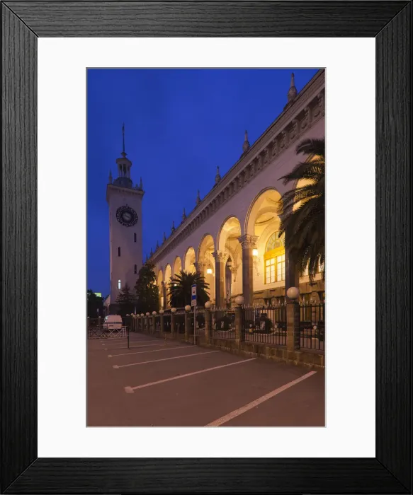 Framed Print : Russia, Black Sea Coast, Sochi, train station Framed Print : Russia, Black Sea Coast, Sochi, train station