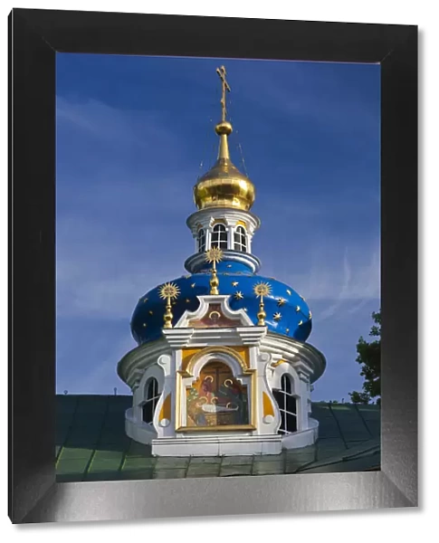 Russia, Pskovskaya Oblast, Pechory, Pechory Monastery, church cupola