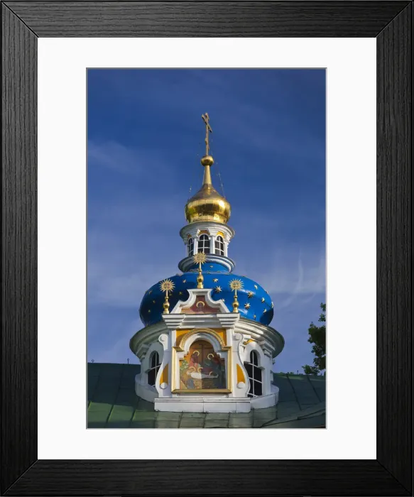 Framed Print : Russia, Pskovskaya Oblast, Pechory, Pechory Monastery, church cupola Framed Print : Russia, Pskovskaya Oblast, Pechory, Pechory Monastery, church cupola