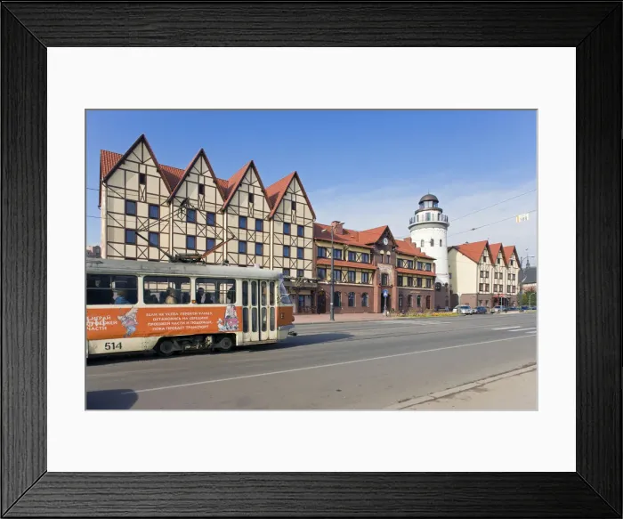Framed Print : Russia, Kaliningrad, Fish Village, modern housing, hotel and restaurants