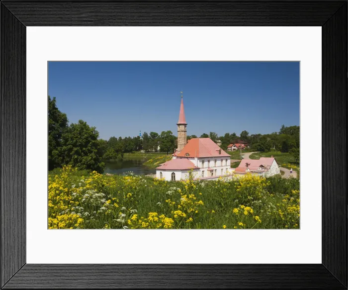 Framed Print : Russia, Leningradskaya Oblast, Gatchina, Prioratsky Palace, built by Czar Paul I for
