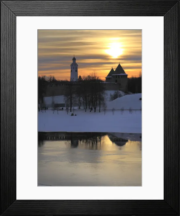 Framed Print : Novgorod Kremlin and river Volkhov at sunset, Veliky Novgorod, Novgorod region, Russia Framed Print : Novgorod Kremlin and river Volkhov at sunset, Veliky Novgorod, Novgorod region, Russia