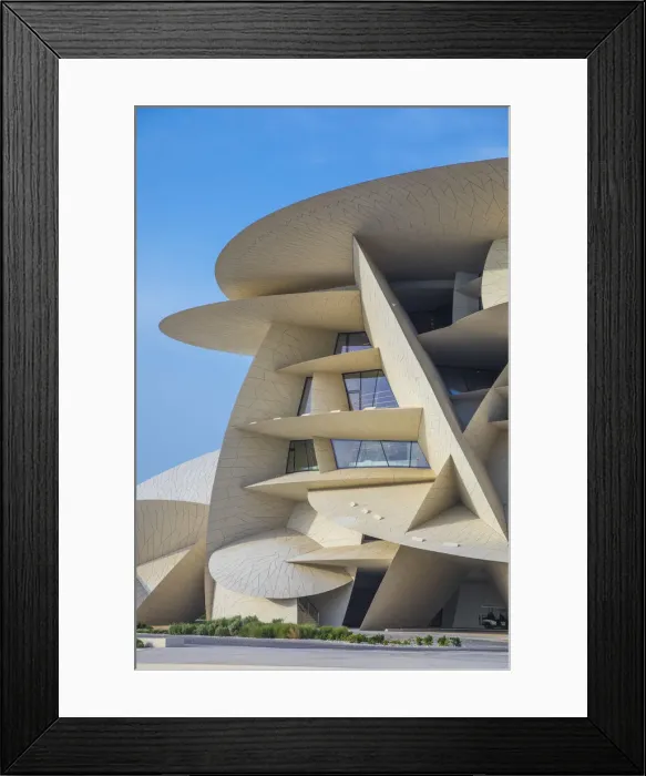 Framed Print : National Museum of Qatar by Jean Nouvel, Doha, Qatar Framed Print : National Museum of Qatar by Jean Nouvel, Doha, Qatar