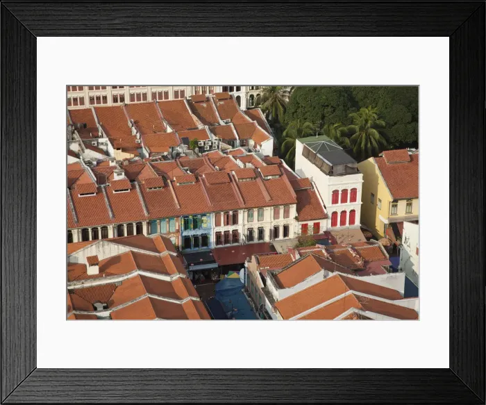 Framed Print : View over shop houses of China Town, Singapore Framed Print : View over shop houses of China Town, Singapore