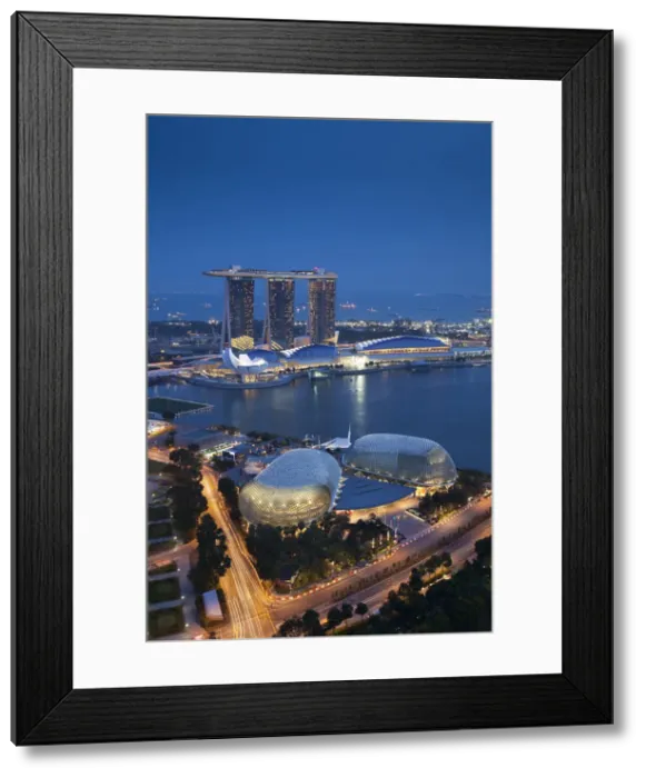 Framed Print : Marina Bay Sands Hotel and Esplanade Theatre, Singapore Framed Print : Marina Bay Sands Hotel and Esplanade Theatre, Singapore