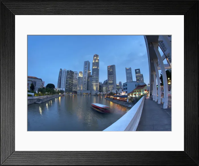 Framed Print : Central Business District, Boat Quay, Singapore Framed Print : Central Business District, Boat Quay, Singapore