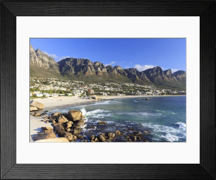 Framed Print : South Africa, Western Cape, Cape Town, Camps Bay Framed Print : South Africa, Western Cape, Cape Town, Camps Bay