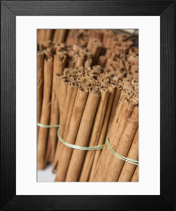 Framed Print : Cinnamon sticks in the market in Victoria, Mahe, Seychelles