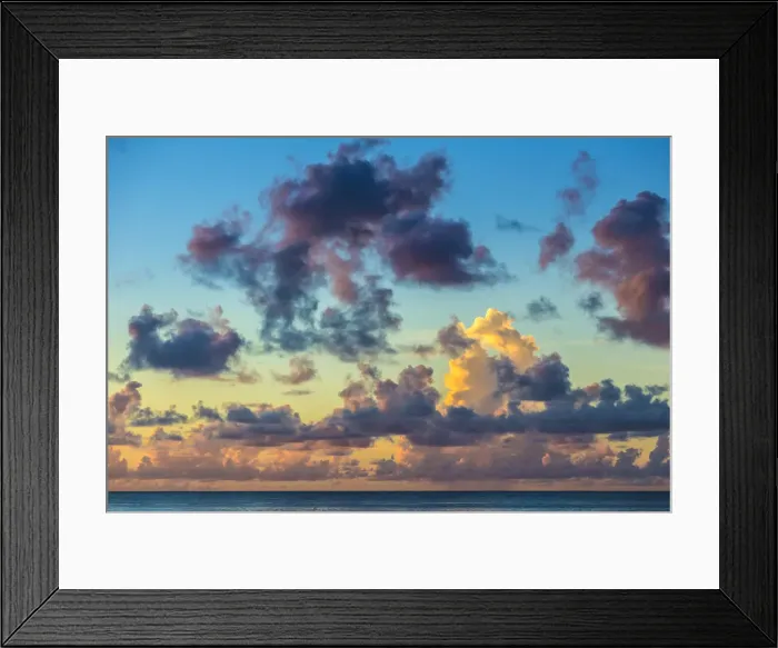 Framed Print : Clouds over the Indian Ocean, La Digue, Seychelles Framed Print : Clouds over the Indian Ocean, La Digue, Seychelles