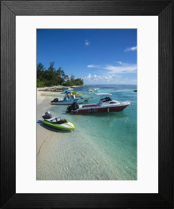 Framed Print : Harbour at La Passe, La Digue, Seychelles Framed Print : Harbour at La Passe, La Digue, Seychelles