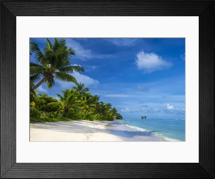 Framed Print : Tropical beach, La Digue, Seychelles Framed Print : Tropical beach, La Digue, Seychelles
