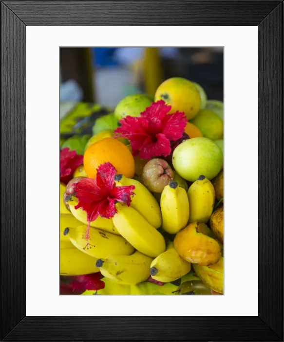 Framed Print : Tropical fruits, Anse Source d Argent beach, La Digue, Seychelles Framed Print : Tropical fruits, Anse Source d Argent beach, La Digue, Seychelles
