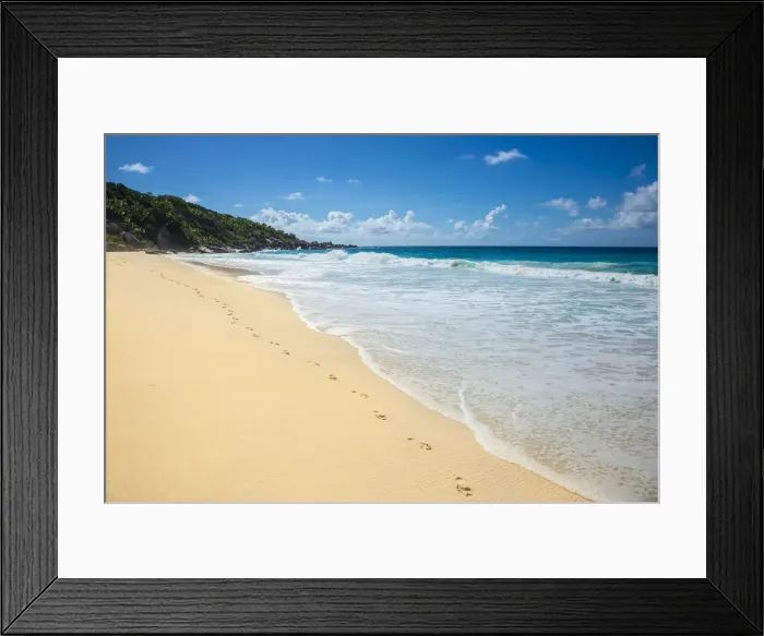 Framed Print : Petite Anse beach, La Digue, Seychelles Framed Print : Petite Anse beach, La Digue, Seychelles