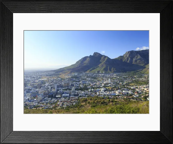 Framed Print : South Africa, Western Cape, Cape Town, Cape Town Central Business District and City