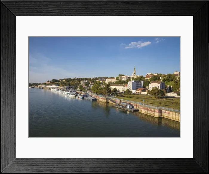 Framed Print : Serbia, Belgrade, View of Sava River, St Framed Print : Serbia, Belgrade, View of Sava River, St