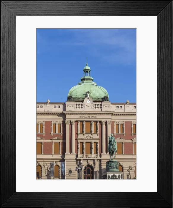Framed Print : Serbia, Belgrade, Republic square, National Musuem and statue of Prince Michael Framed Print : Serbia, Belgrade, Republic square, National Musuem and statue of Prince Michael