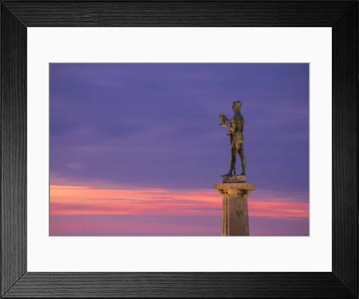Framed Print : Serbia, Belgrade, Kalemegdan Park, Victor Monument at Belgrade Fortress