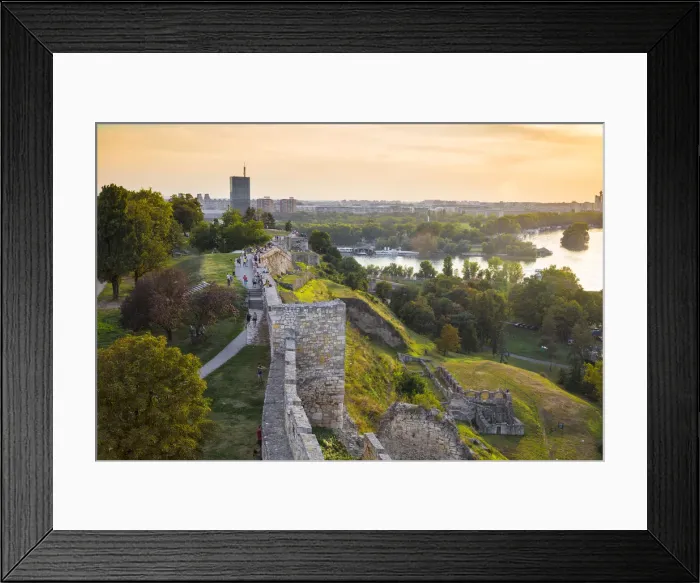 Framed Print : Serbia, Belgrade, Kalemegdan Park, Belgrade Fortress and confluence of the Sava Framed Print : Serbia, Belgrade, Kalemegdan Park, Belgrade Fortress and confluence of the Sava
