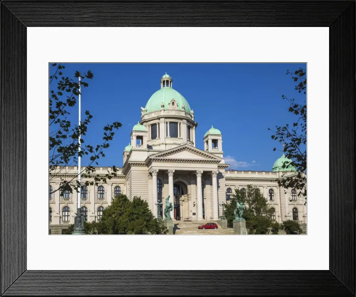 Framed Print : Serbia, Belgrade, National Assembly