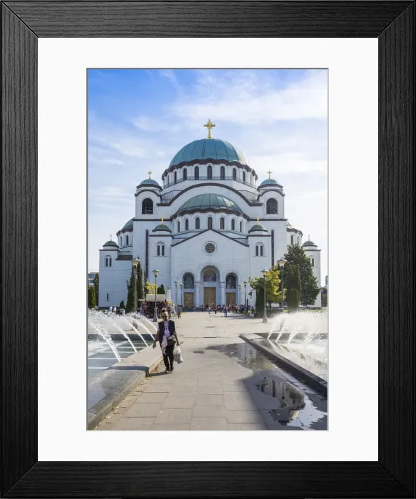 Framed Print : Serbia, Belgrade, St Sava Temple - The largest orthodox cathedral in the world