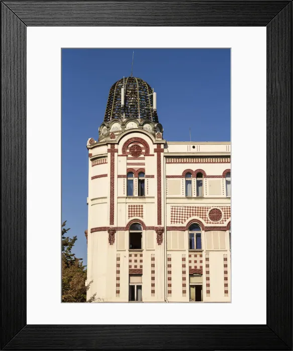 Framed Print : Serbia, Belgrade, Old Telephone exchange building - an Art nouveau building in central Framed Print : Serbia, Belgrade, Old Telephone exchange building - an Art nouveau building in central