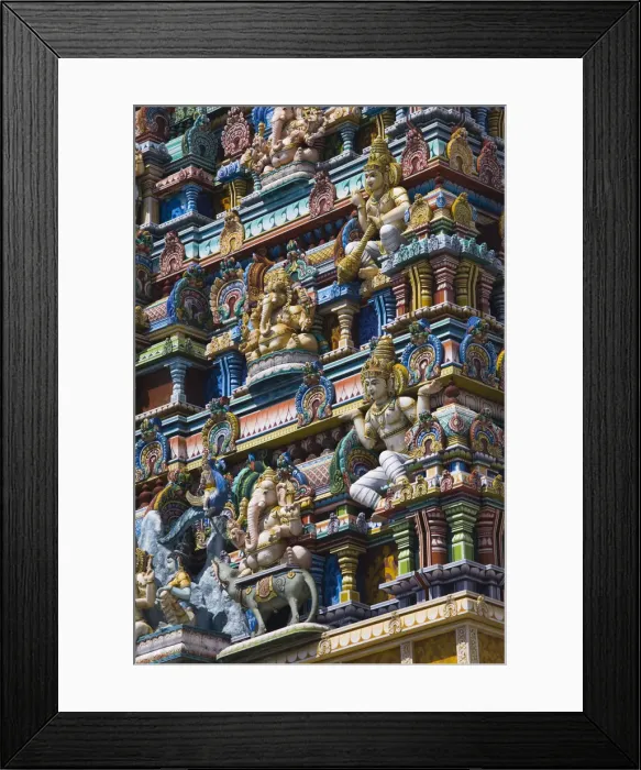 Framed Print : Seychelles, Mahe Island, Victoria, Hindu Temple Framed Print : Seychelles, Mahe Island, Victoria, Hindu Temple