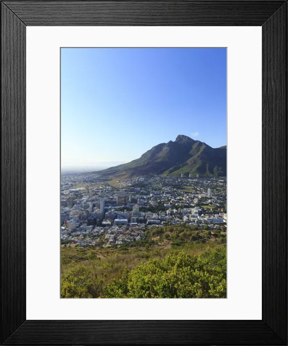 Framed Print : South Africa, Western Cape, Cape Town, Cape Town Central Business District and City Framed Print : South Africa, Western Cape, Cape Town, Cape Town Central Business District and City