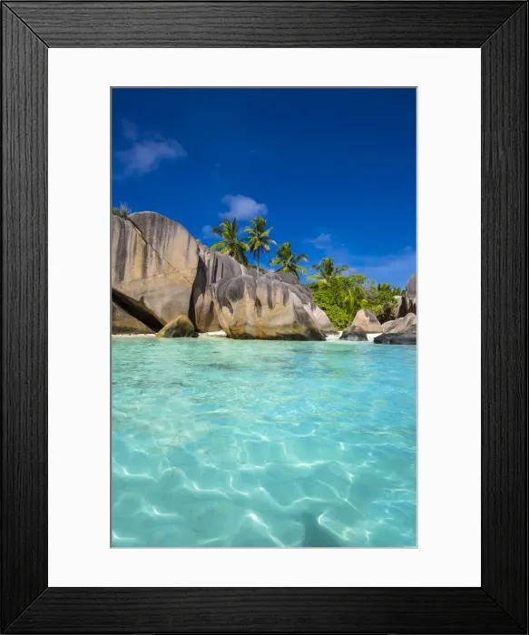 Framed Print : Anse Source d Argent beach, La Digue, Seychelles Framed Print : Anse Source d Argent beach, La Digue, Seychelles