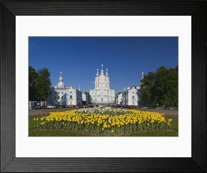 Framed Print : Russia, St. Petersburg, Smolny, Smolny Cathedral
