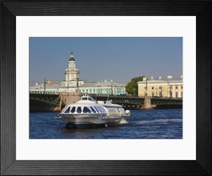 Framed Print : Russia, St. Petersburg, Meteor hydrofoil to Peterhof Framed Print : Russia, St. Petersburg, Meteor hydrofoil to Peterhof