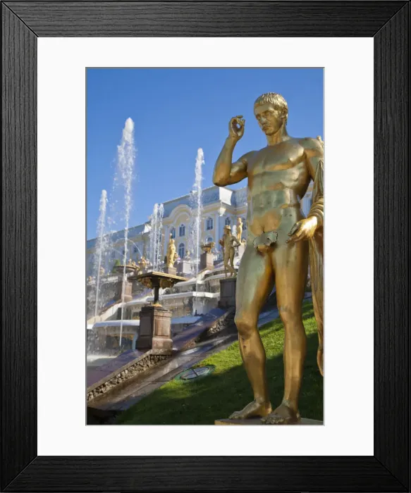 Framed Print : Russia, St Petersburg, Peterhof Palace(Petrodvorets) Grand Cascade Framed Print : Russia, St Petersburg, Peterhof Palace(Petrodvorets) Grand Cascade